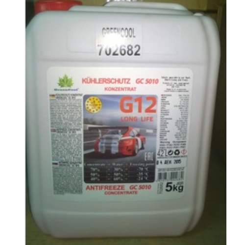 Антифриз G12 GreenCool GС5010 концентрат (красный) 4,2 л.