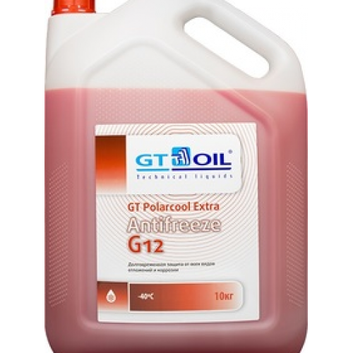 Антифриз G12 GT OIL GT Polarcool Extra готовый 10л (красный)