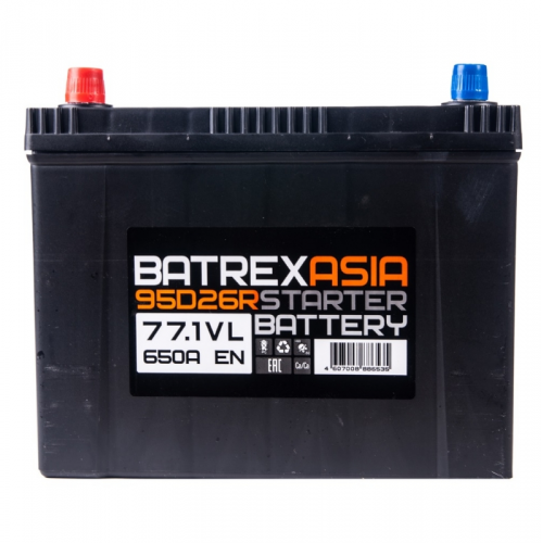 Аккумулятор BATREX ASIA 77 А/ч 260x173x221 EN650