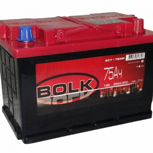 Аккумулятор BOLK 75 А/ч обратная 277x175x190 EN650