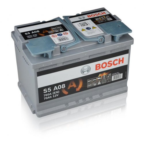 Аккумулятор BOSCH AGM 70 A/ч S5A 08 обратная 278x175x190 EN760 