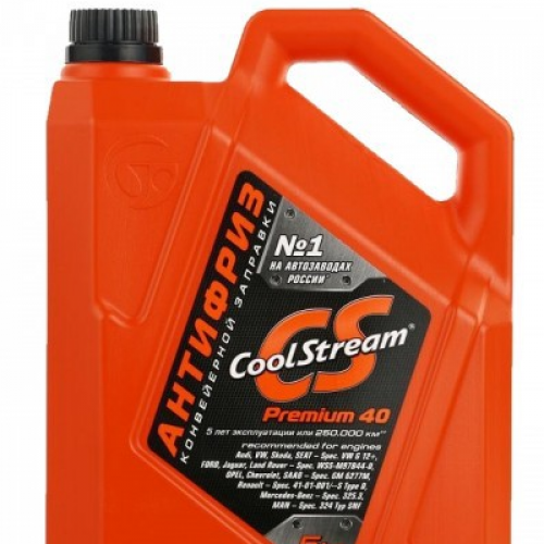 Антифриз G12+ CoolStream Premium 40 готов.(оранжевый) Ford/Volvo/GM/Camatsu 5кг