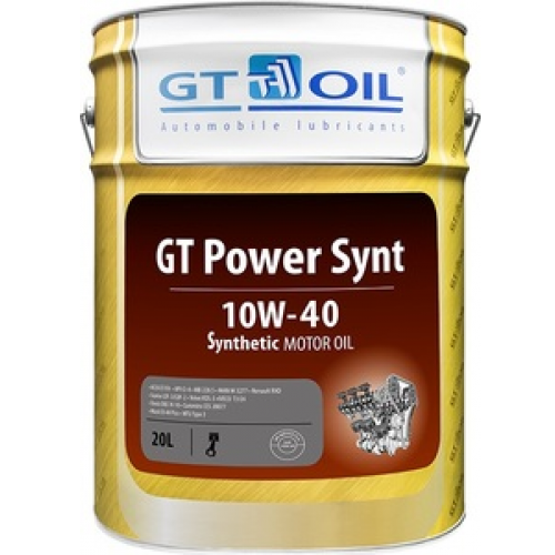 Масло моторное 10W40 GT OIL 20л синтетика GT Power Synt