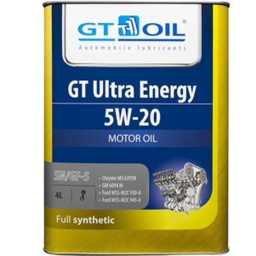Масло моторное 5W20 GT OIL 4л синтетика GT Ultra Energy GF-4