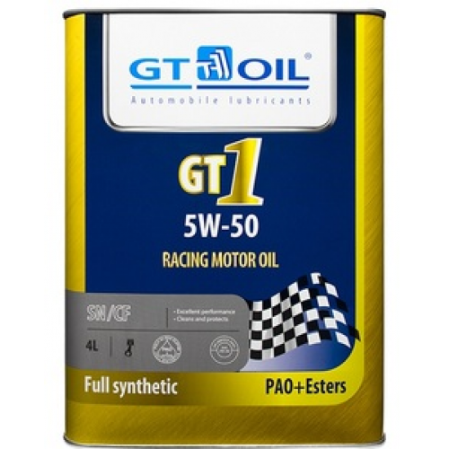Масло моторное 5W50 GT OIL 4л синтетика GT1