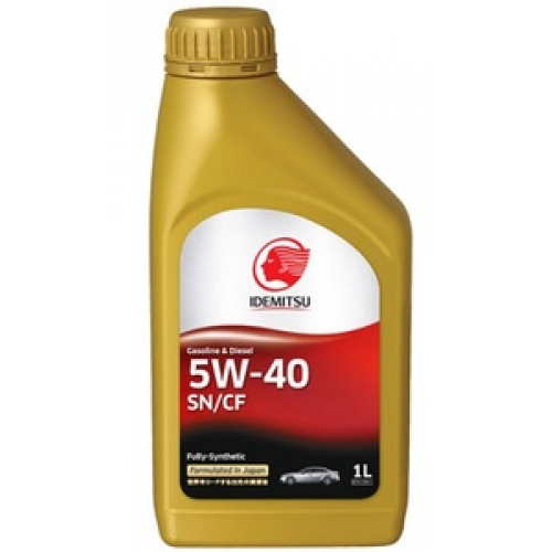 Масло моторное 5W40 IDEMITSU 1л синтетика Fully-Synthetic SN/GF (Сингапур)