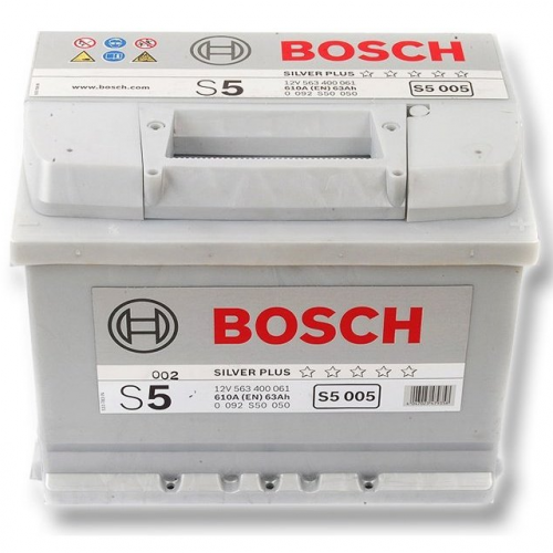 Аккумулятор BOSCH 63 A/ч S50 05 обратная 242x175x190 EN610