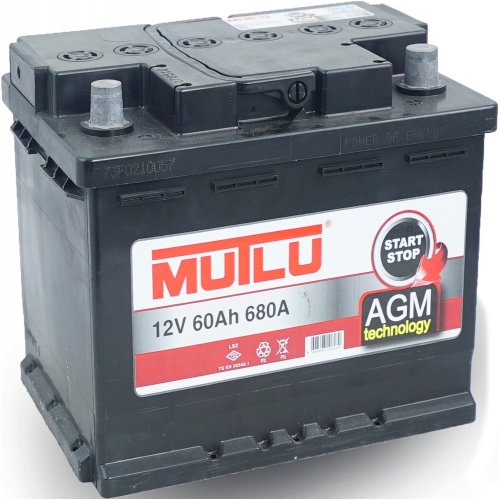 Аккумулятор MUTLU AGM 60 A/ч обратная 242x175x190 EN680 