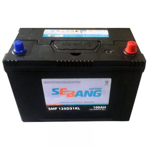 Аккумулятор SEBANG 100 А/ч SMF 125D31KL обратная 306x173x225 EN830 высокий
