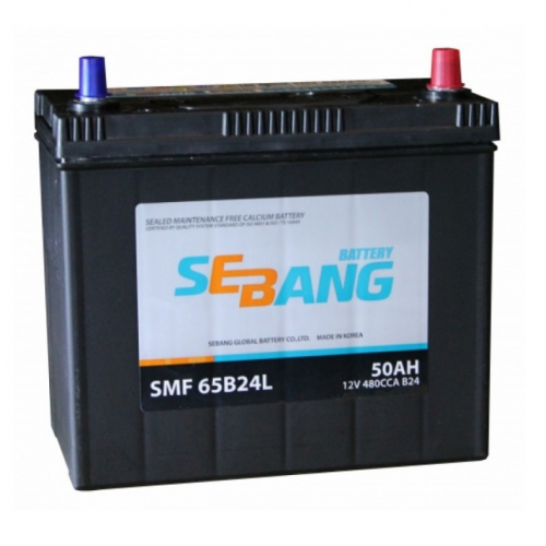 Аккумулятор SEBANG 50 А/ч SMF 65B24LS обратная 238x129x225 EN480 высокий