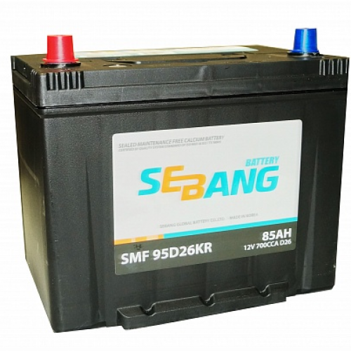 Аккумулятор SEBANG 85 А/ч SMF 95D26KL обратная 260x175x225 EN700