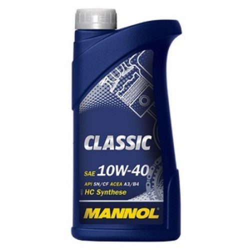 Масло моторное 10W40 MANNOL 1л полусинтетика Classic SN/CF, A3/B4