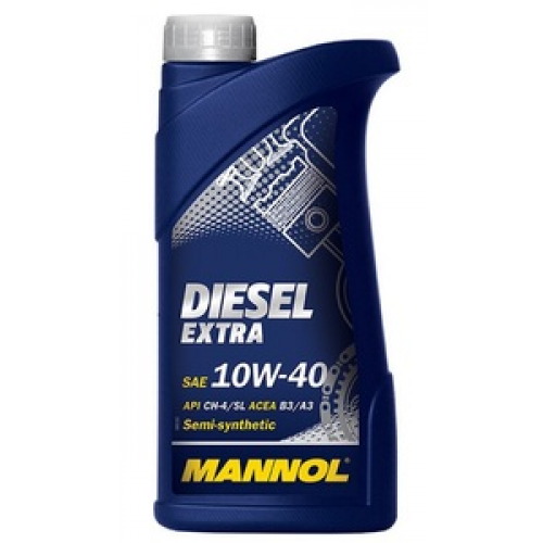 Масло моторное 10W40 MANNOL 1л полусинтетика Diesel Extra CH-4/SL, B3/A3