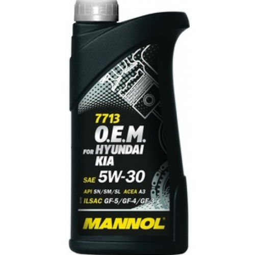 Масло моторное 5W30 MANNOL 1л синтетика 7713 O.E.M. for Hyundai Kia SN/SM/SL, A3