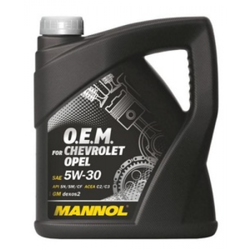 Масло моторное 5W30 MANNOL 4л синтет O.E.M. for ChevroletOpel SN/SM/CF,C2/C3,dexos2