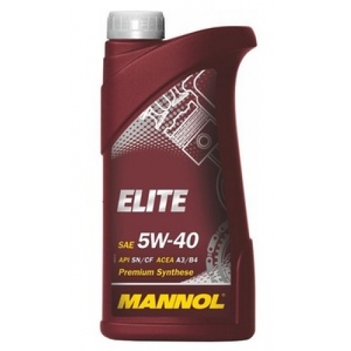 Масло моторное 5W40 MANNOL 1л синтетика Elite SN/CF, A3/B4